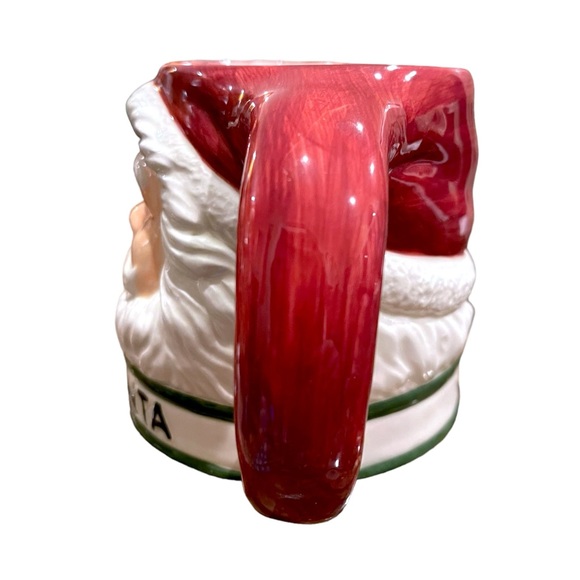 Vtg. A La Carte Santa Claus ‘Milk for Santa’ Handpainted 3D Ceramic Coffee Mug - Picture 4 of 10